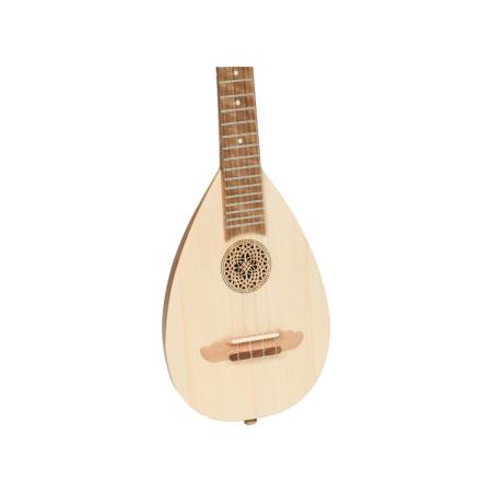 HEARTLAND BAROQUE UKULELE, 4 STRING SOPRANO VARIEGATED WALNUT AND LACEWOOD