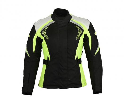 PROFIRST A STAR LADIES MOTORCYCLE JACKET (GREEN)

Very comfortable adjustable chin pad
Full length storm flap with VELCRO
High visibility Reflective panels at front, back and arms
CE Approved amours in elbow, shoulders and back
Removable lining
Adjustable belt
Cuffs with integrated gusset
Lycra zip for trouser connection
waterproof
2 front pockets and 3 inner Pockets