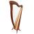 MCHUGH HARP 38 STRING  MOHAGANY ROUND BACK