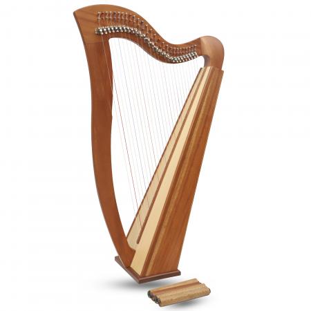 MUZIKKON MCHUGH HARP 27 STRING MAHOGANY SQUARE BACK