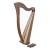 MUZIKKON MCHUGH HARP 27 STRING WALNUT ROUND BACK