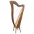 MUZIKKON MCHUGH HARP 27 STRING WALNUT SQUARE BACK