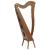 MUZIKKON MCHUGH HARP 27 STRING WALNUT SQUARE BACK