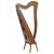 MUZIKKON MCHUGH HARP 27 STRING WALNUT SQUARE BACK