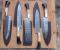 5 Pcs Custom HAND FORGED DAMASCUS STEEL CHEF KITCHEN KNIFE SET WITH WOOD HANDLE