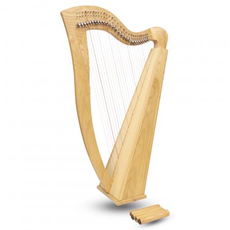 MCHUGH HARP 29 STRINGS ASHWOOD WOOD SQUARE BACK