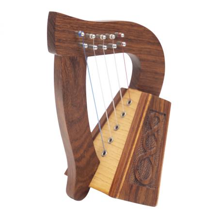 O'CAROLAN HARP, 5 STRINGS ROSEWOOD KNOTWORK