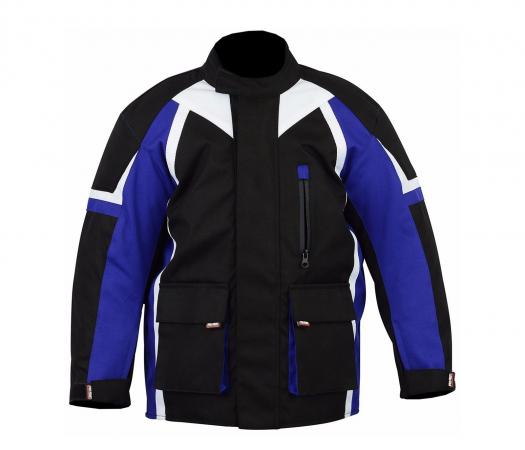 CHAQUETA DE MOTO PROFIRST DE 2 LÍNEAS DE PIEL (NEGRO)