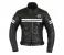 CHAQUETA DE MOTO PROFIRST DE 2 LÍNEAS DE PIEL (NEGRO)