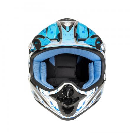 Profirst MX-303 Kids Motorcycle Helmet (Blue)
