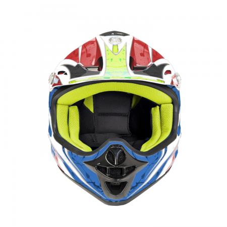 PROFIRST MX-303 KINDER MOTORRADHELM (ROT & BLAU)