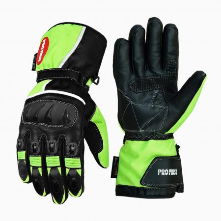 PROFIRST COWHIDE LEDER MOTORRADHANDSCHUHE (GRÜN)