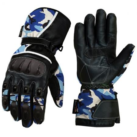 Profirst lg-002 cowhide leather gloves (camo blue)