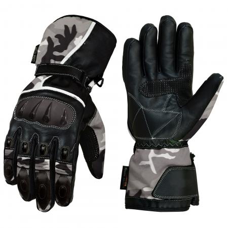 PROFIRST LG-002 COWHIDE LEATHER GLOVES (CAMO GREY)

Pro First’s 100% Waterproof Gloves
Material: Combination of Cowhide Leather and Cordura Fabric.
Lined with high quality Foam Ply material.
Velcro wrist strap adjustment
Molded carbon knuckles protection
Fully Heated