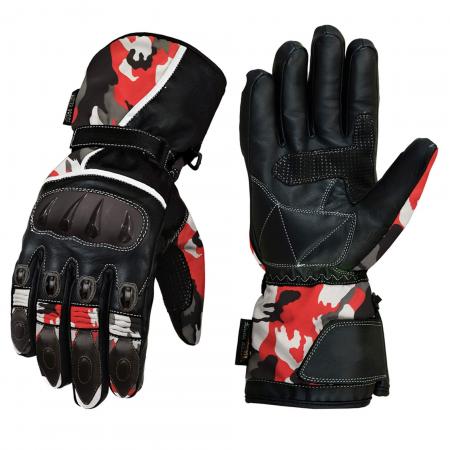 GANTS PROFIRST LG-002 EN CUIR DE VACHE (ROUGE CAMO)