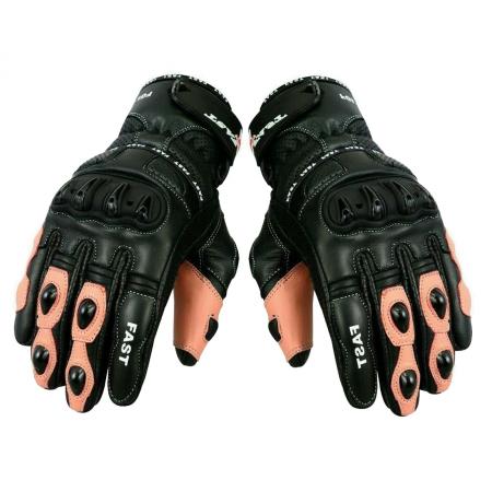 Profirst Motofast Cowhide Leather Ladies Gloves (Pink)