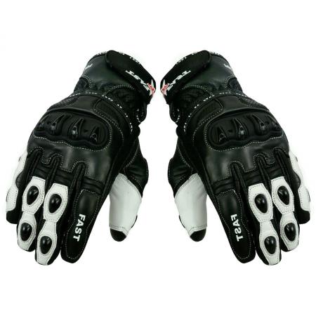 Profirst Motofast Cowhide Leather Ladies Gloves (White)