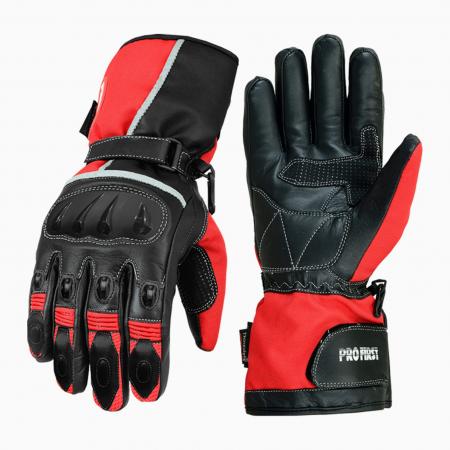 PROFIRST MOTORRAD LEDERHANDSCHUHE (ROT)