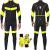 Leader Cycling Jersey & Bib Tight Set With Gloves Yellow/Black