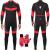 Leader Cycling Jersey & Bib Tight Set With Gloves Red/Black