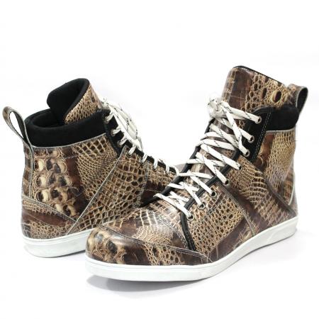 Profirst leather sneakers shoes (croc skin)