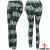 Womens Fitness Leggings White/Black/Green