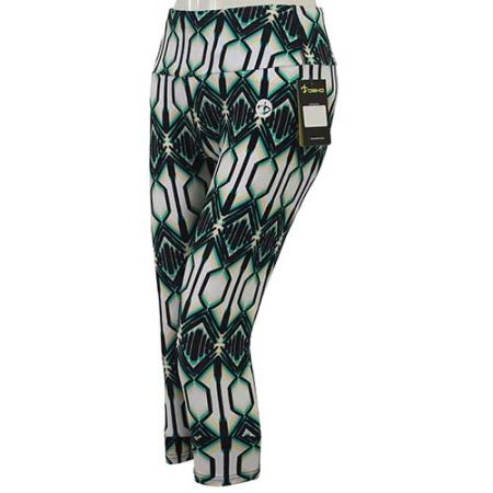 Womens Fitness Leggings White/Black/Green