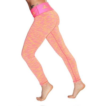 Women Leggings Yellow/Pink