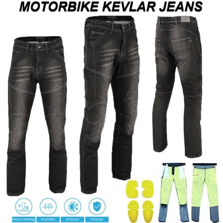 Motorbike Motorcycle Jeans Made With Kevlar Aramid Protective CE Biker Armour