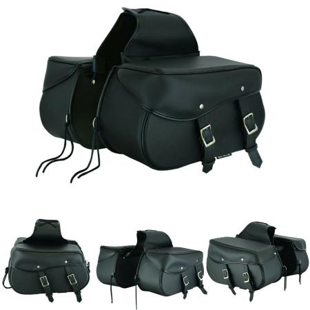 New Motorbike Leather Luggage Sissy Motorcycle Saddle Bag Pannier Side Tool Box