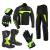 PROFIRST MOTORCYCLE SUIT BOOTS & GLOVES (GREEN)

Motorcycle Armoured Waterproof Jacket
Mens Motorbike Waterproof Jacket in 600d Cordura Fabric Material
CE Approved Removable 
Leather Waterproof Long Ankle Boots
Premium Quality – 100% Real Leather & Waterproof Motorbike BootsShoulder and Elbow Armours
Motorbike Matching Gloves
Material: Combination of Cowhide Leather and Cordura Fabric