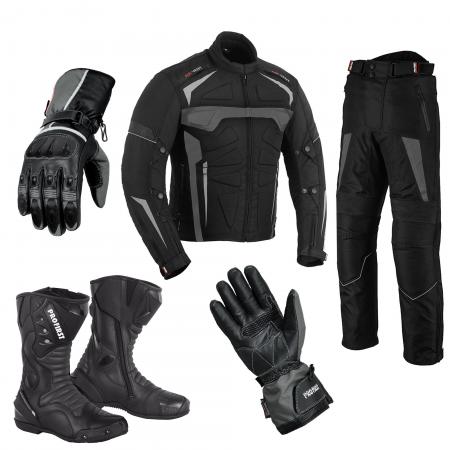 PROFIRST MOTOCICLETA TRAJE BOTAS Y GUANTES (GRIS)