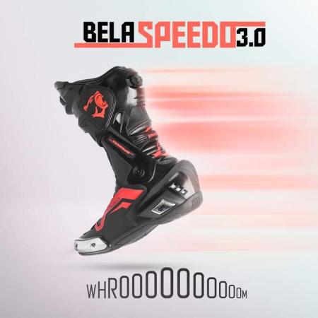 Bela Speedo 3.0 Motorcycle Racing Boots Black