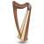 19 STRINGS CLADDAGH HARP WALNUT