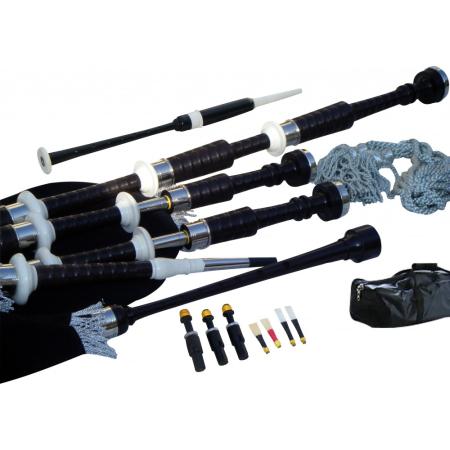 Highland Bagpipes African Blackwood, Ivory & Nickle Mounts