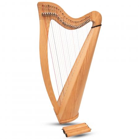 Muzikkon 28 String Claddagh Harp Ashwood