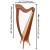 Muzikkon 28 String Claddagh Harp Mahogany