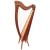 Muzikkon 28 String Claddagh Harp Mahogany