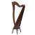 Muzikkon Mchugh Harp 27 String Rosewood Round Back