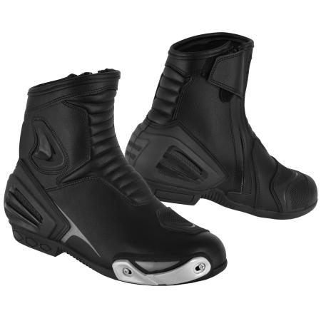 Leather Motorbike Short Boots Shoes Motorcycle Waterproof  White Biker Racing Sports Adventure