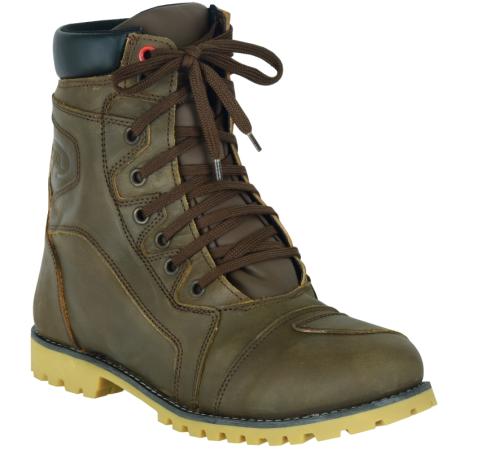 Motorbike Leather Boot Brown