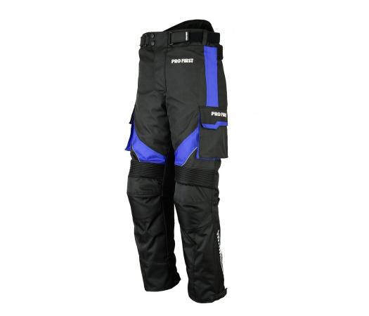 PROFIRST BIG POCKET MOTORCYCLE TROUSERS (BLUE)

Motorbike 600d Cordura Fabric Protective Men’s Trouser – Big Pocket Design
CE Approved Removable Armored
Removable and washable Lining
All seams are heat molded sealed
Special Elasticated material at Knee, Back and Waist to provide extra comfort
Velcro Strap at Ankle and Waist
Zip on Ankle
Rear 8 inch zipper for jacket attachment
Front Ease Zip