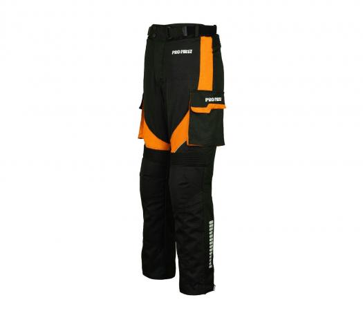 PROFIRST BIG POCKET MOTORCYCLE TROUSERS (ORANGE)

Motorbike 600d Cordura Fabric Protective Men’s Trouser – Big Pocket Design
CE Approved Removable Armored
Removable and washable Lining
All seams are heat molded sealed
Special Elasticated material at Knee, Back and Waist to provide extra comfort
Velcro Strap at Ankle and Waist
Zip on Ankle
Rear 8 inch zipper for jacket attachment
Front Ease Zip