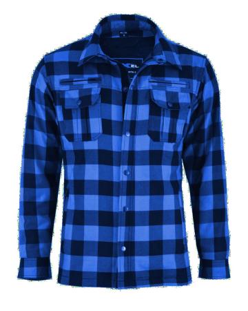 Motorcycle Protected Lined Blue Shirt