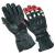 Red and Black Motorcycle Leather Gloves