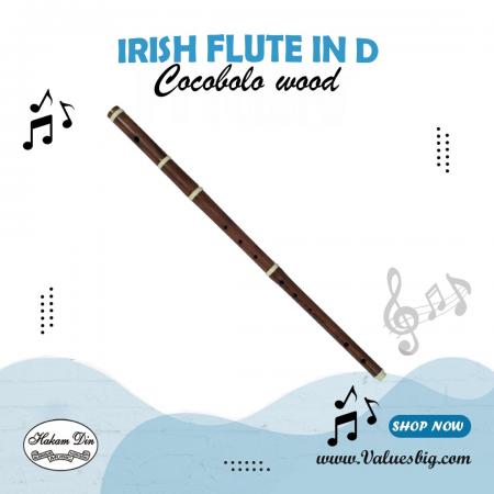 Irish Flute in D | without keys | 440 | Cocobolo