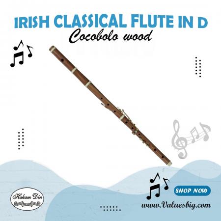 Classical Romantic Transverse 5-key (Pinky D#-key) Flute in D by Rudall & Rose -  Irish Whistle