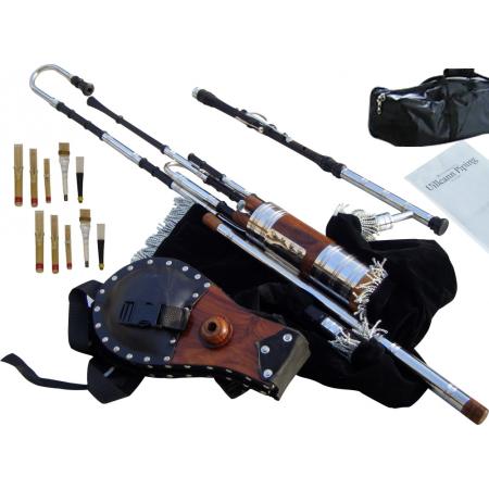 Irish Uilleann Pipes - Upgradeable Half Set - African Blackwood - 3 Key Chanter