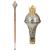 Drum Major's Mace for Children | without chain | Silver-Gold | Chased