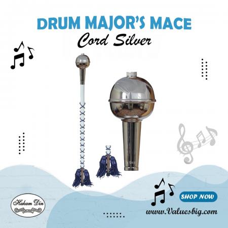 Drum Major's Mace for Children | Cord | Silver